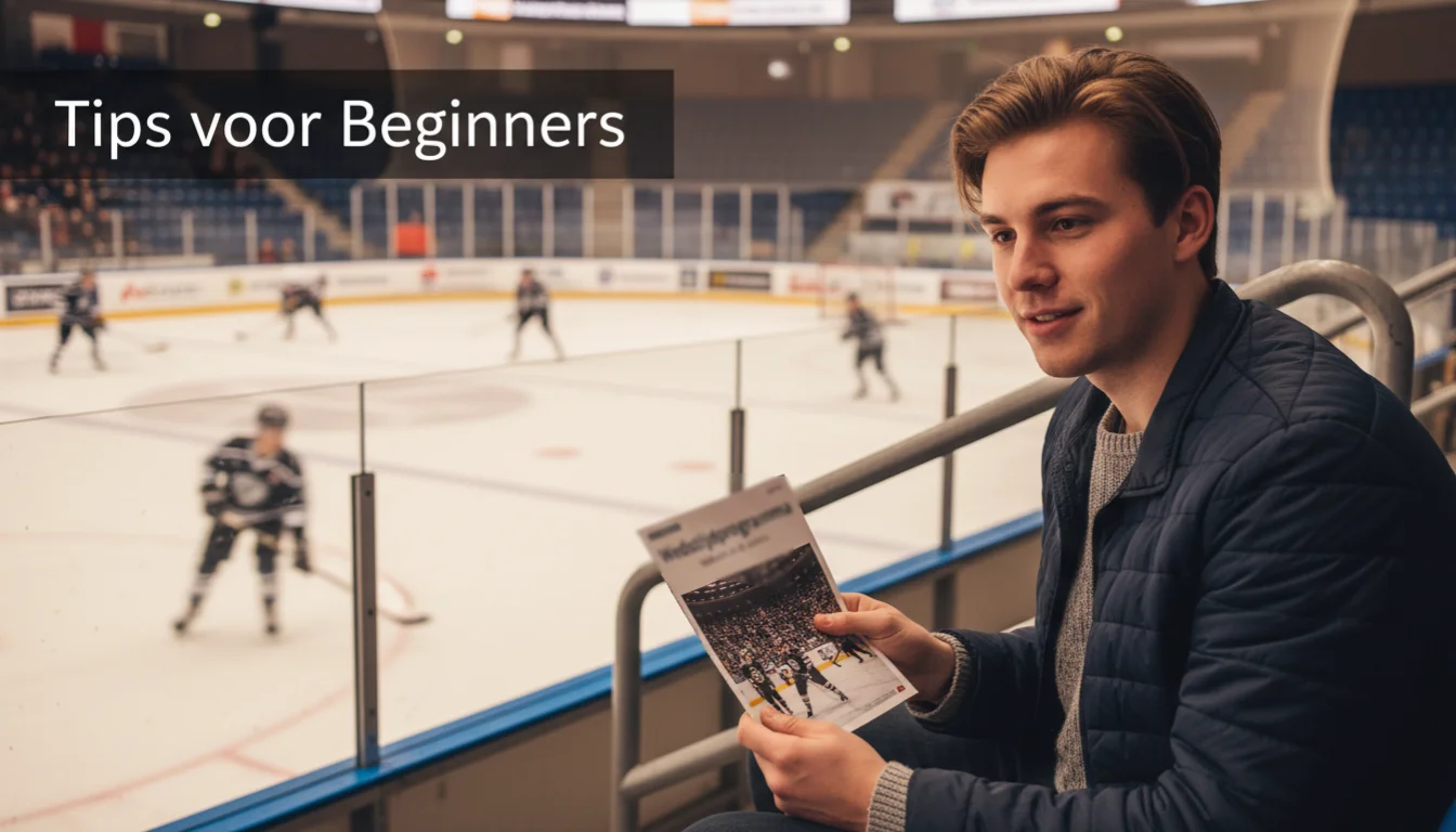 Beginner kijkt naar ijshockeywedstrijd op tribune: eerste stappen met wedden op ijshockey